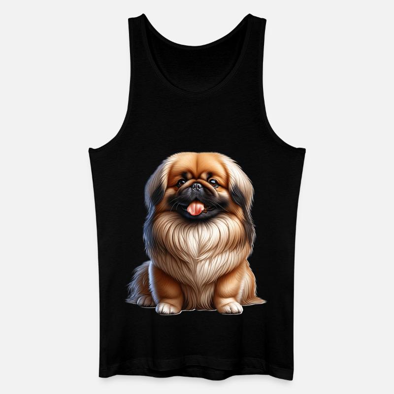 Pekinese Pekingese - Männer Bio Tank Top - Schwarz