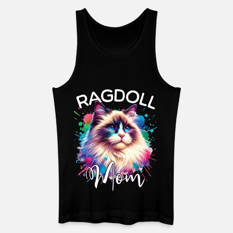 Maman Chatte Ragdoll - Débardeur bio Homme - noir