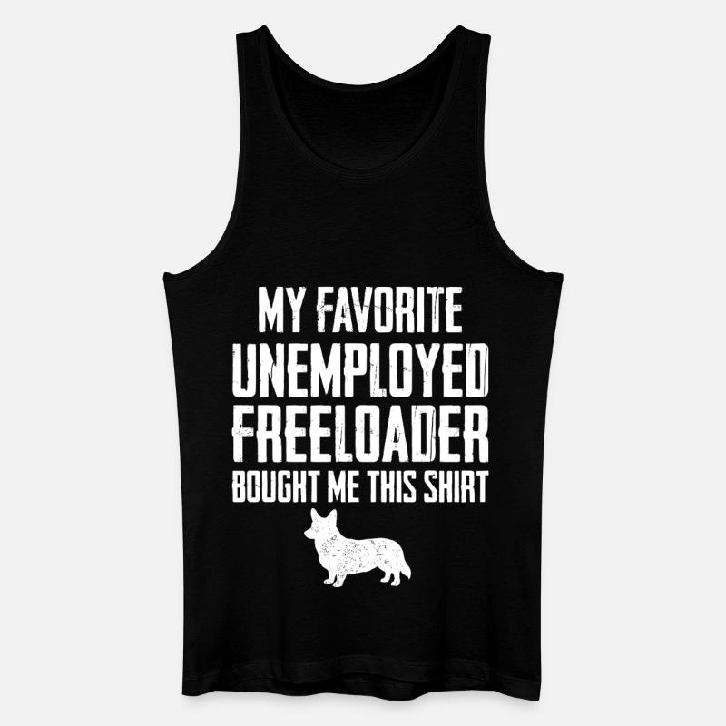 Lustiger Corgi-Schmarotzer - Männer Bio Tank Top - Schwarz
