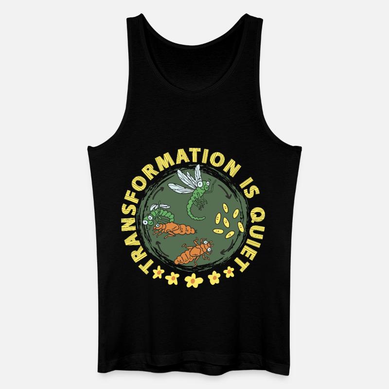 Libelle Libellen Transformation Is Quiet - Männer Bio Tank Top - Schwarz
