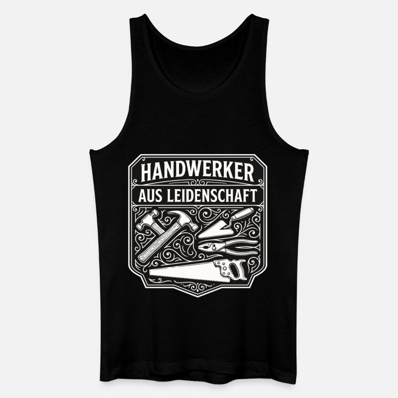 Handwerker Leidenschaft Qualität Tradition - Männer Bio Tank Top - Schwarz