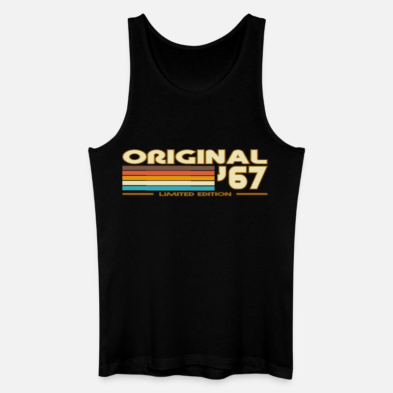 Original 67 Retro Rainbow - Männer Bio Tank Top - Schwarz