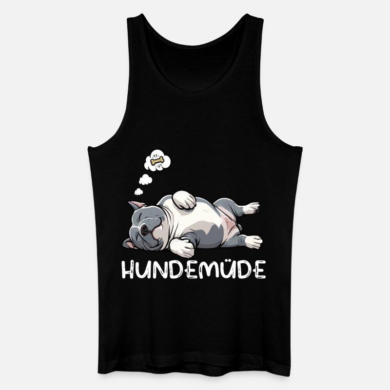 Hundemüde American Bully Bully Pit Bullybesitzer - Männer Bio Tank Top - Schwarz
