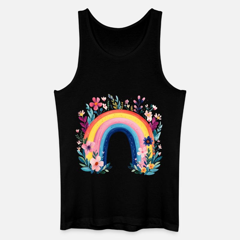 Lovely Rainbow  - Männer Bio Tank Top - Schwarz