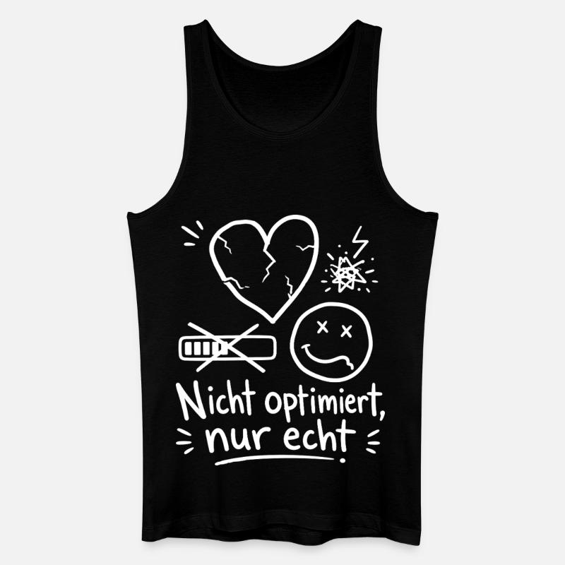 Nicht Optimiert Nur Echt - Männer Bio Tank Top - Schwarz