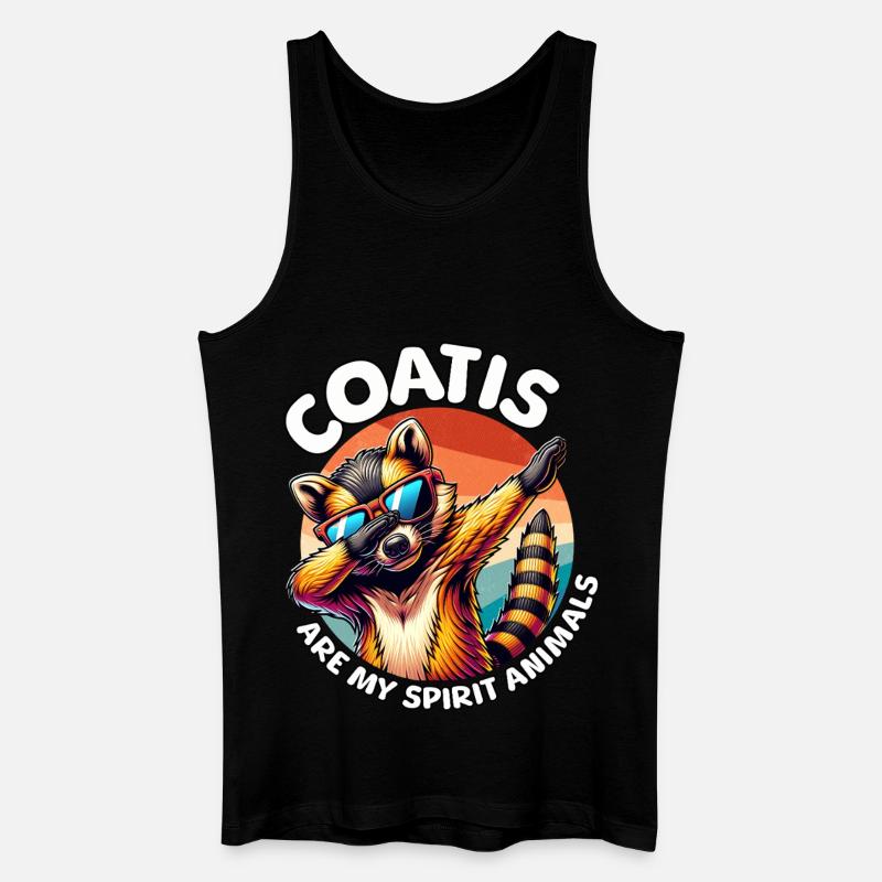 Lustige Nasenbär Sprüche - Männer Bio Tank Top - Schwarz