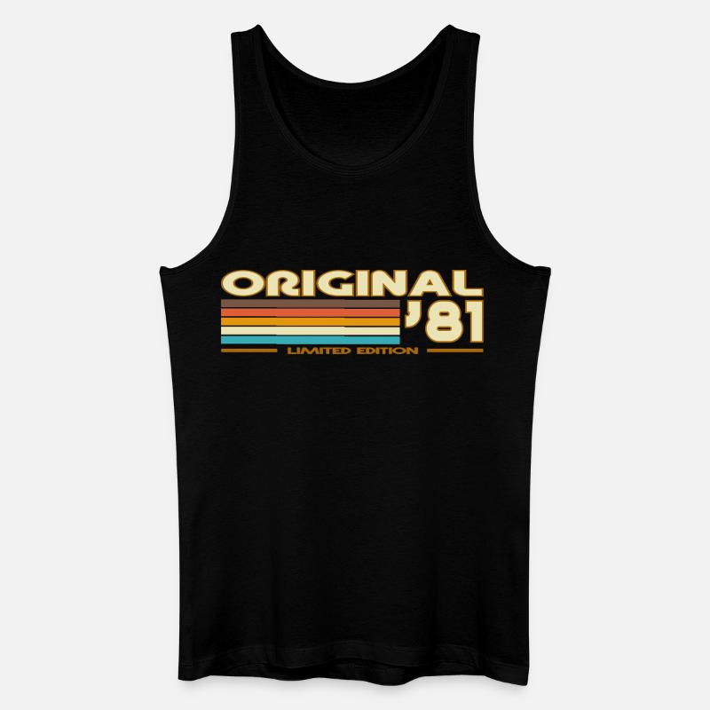 1981 - Männer Bio Tank Top - Schwarz