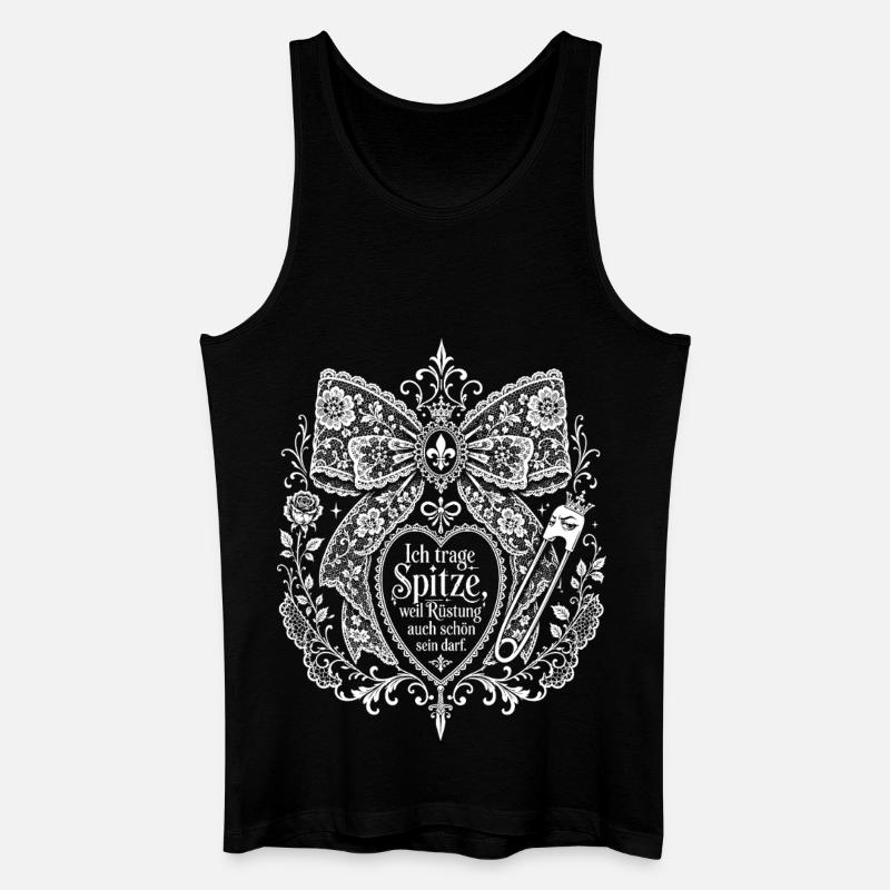 Spitze darf Rüstung sein - Männer Bio Tank Top - Schwarz