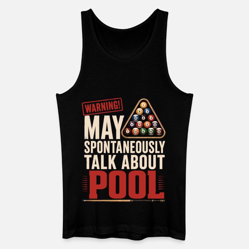 Billard Pool Spruch Shirt - Männer Bio Tank Top - Schwarz