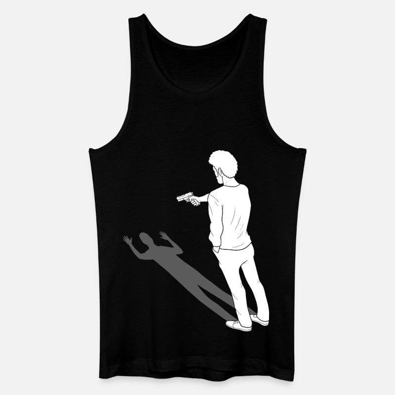 Graphisme d’art miroir - Débardeur bio Homme - noir