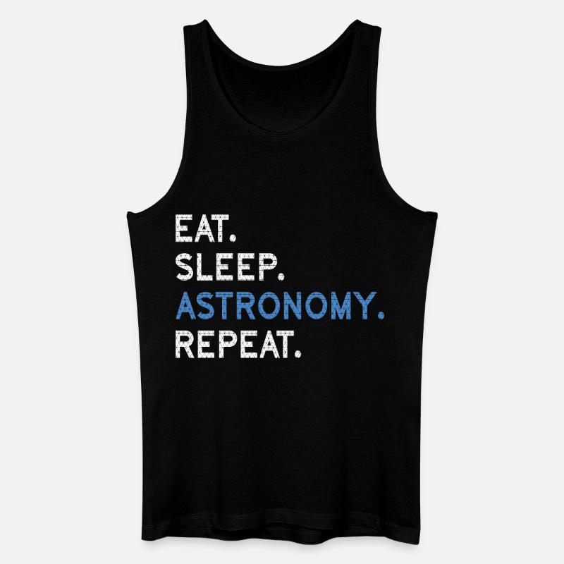 Eat Sleep Astronomy Repeat - Männer Bio Tank Top - Schwarz