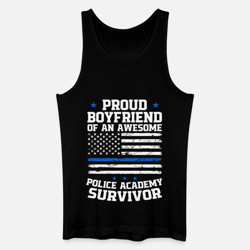 Stolzer Freund einer großartigen Polizeiakademie - Männer Bio Tank Top - Schwarz
