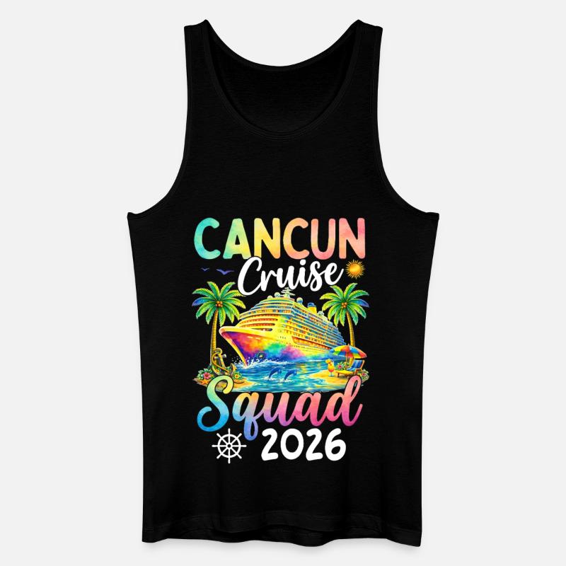 Cancun Cruise Squad 2026 - Männer Bio Tank Top - Schwarz