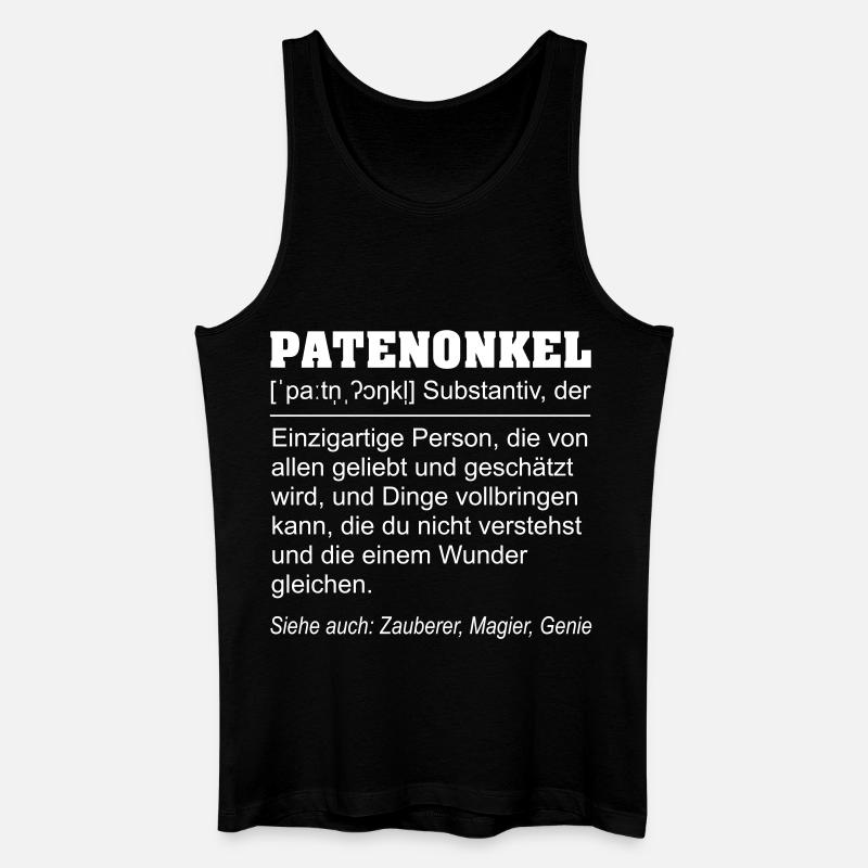 Lustige Patenonkel Definition Geschenkidee - Männer Bio Tank Top - Schwarz