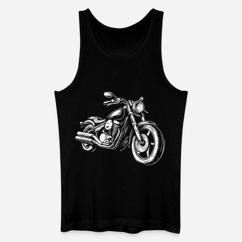 Motorrad Motorradfaher - Männer Bio Tank Top - Schwarz
