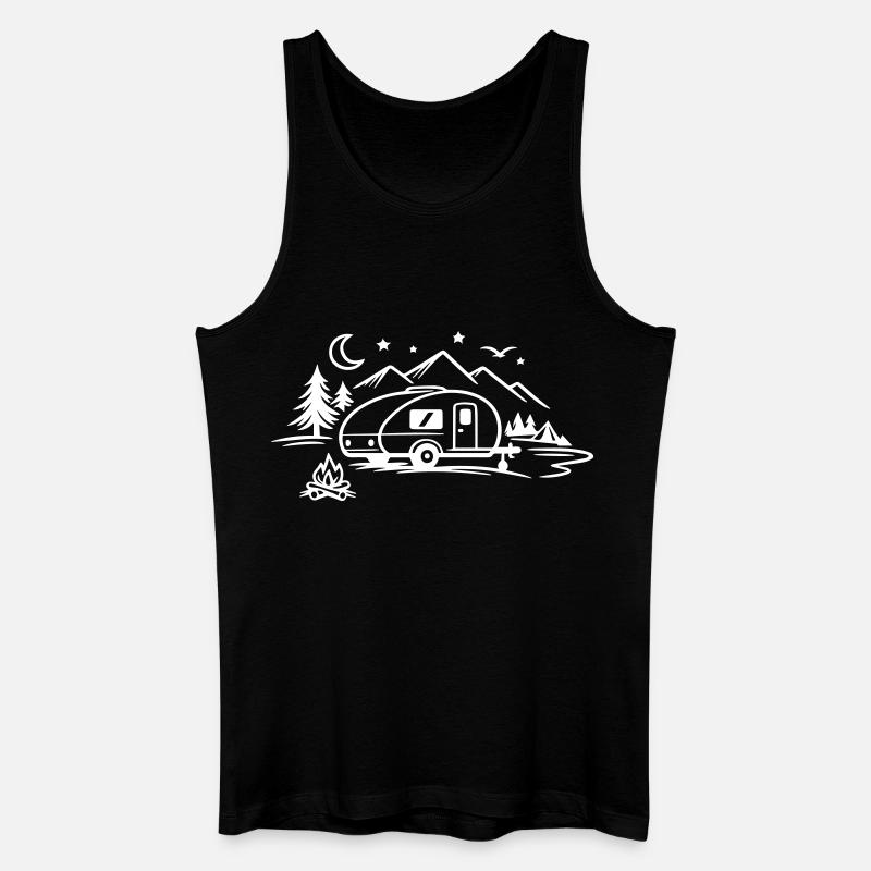 Camping Camper - Männer Bio Tank Top - Schwarz