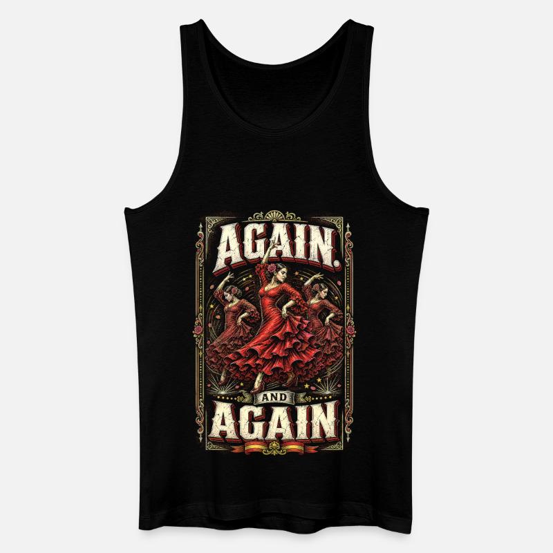 Flamenco Again And Again - Männer Bio Tank Top - Schwarz
