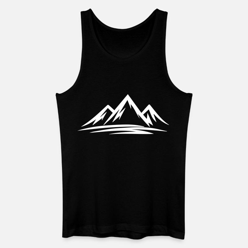 Berge - Männer Bio Tank Top - Schwarz
