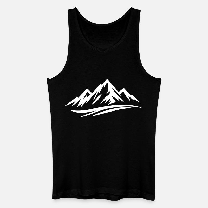 Berge - Männer Bio Tank Top - Schwarz
