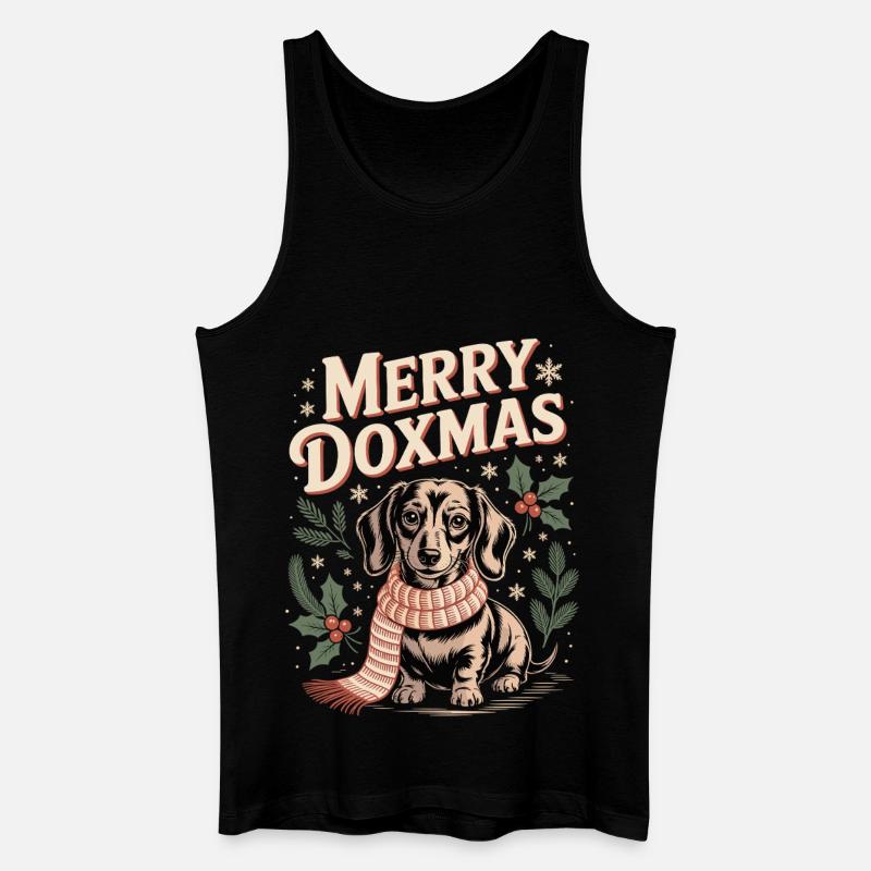 Merry Doxmas - Männer Bio Tank Top - Schwarz