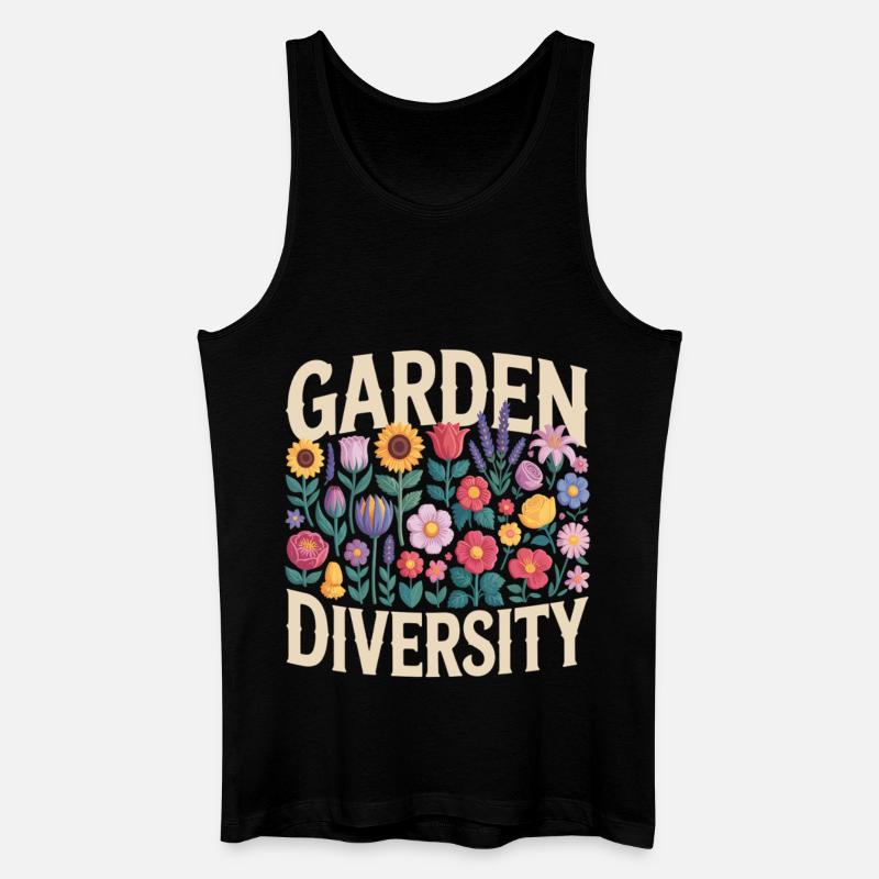 Garden Diversity Blumen Garten - Männer Bio Tank Top - Schwarz