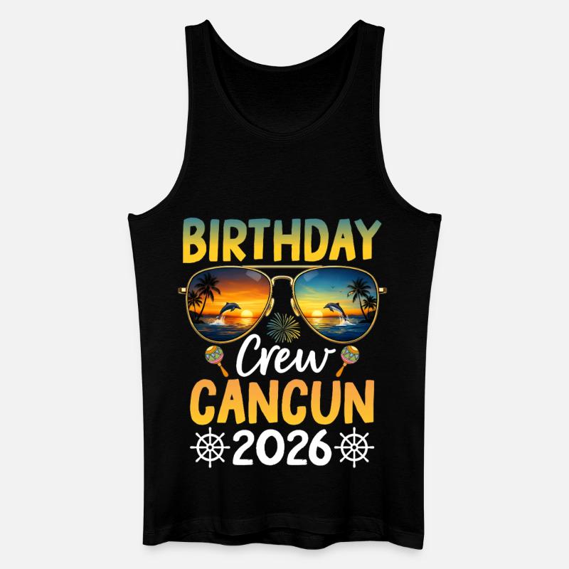 Birthday Crew Cancun 2026 - Männer Bio Tank Top - Schwarz