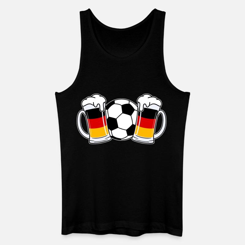 Fussball Deutschland Bier - Männer Bio Tank Top - Schwarz