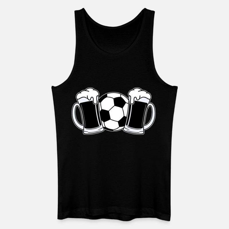 Fußball Bier - Männer Bio Tank Top - Schwarz