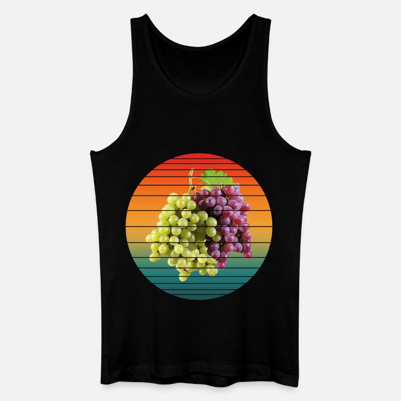 Traubenfrüchte - Männer Bio Tank Top - Schwarz