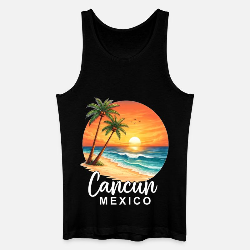 Cancun Mexico - Männer Bio Tank Top - Schwarz