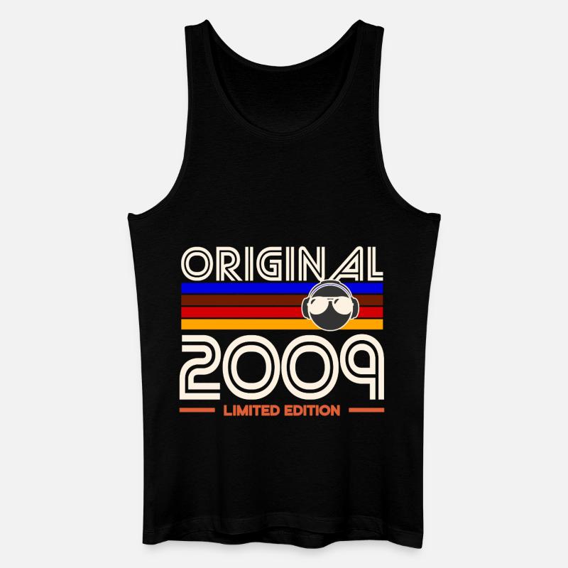 Originale limitierte Edition 2009 - Männer Bio Tank Top - Schwarz