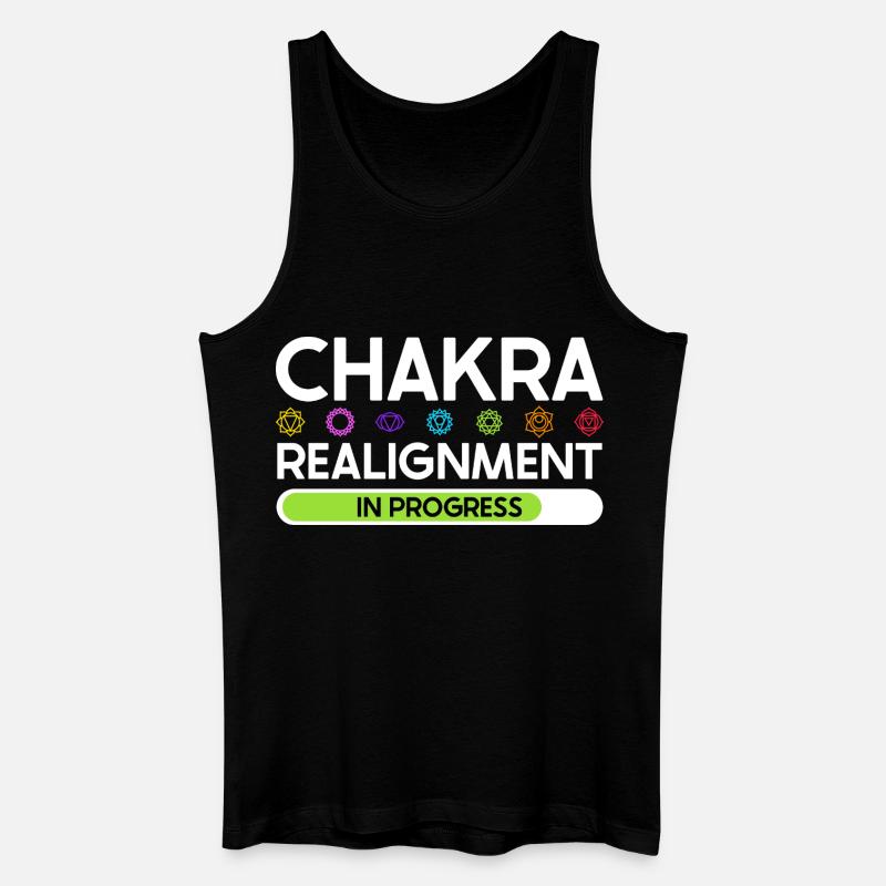 Chakra Alignment - Energy in Flow - Men’s Organic Tank Top - black