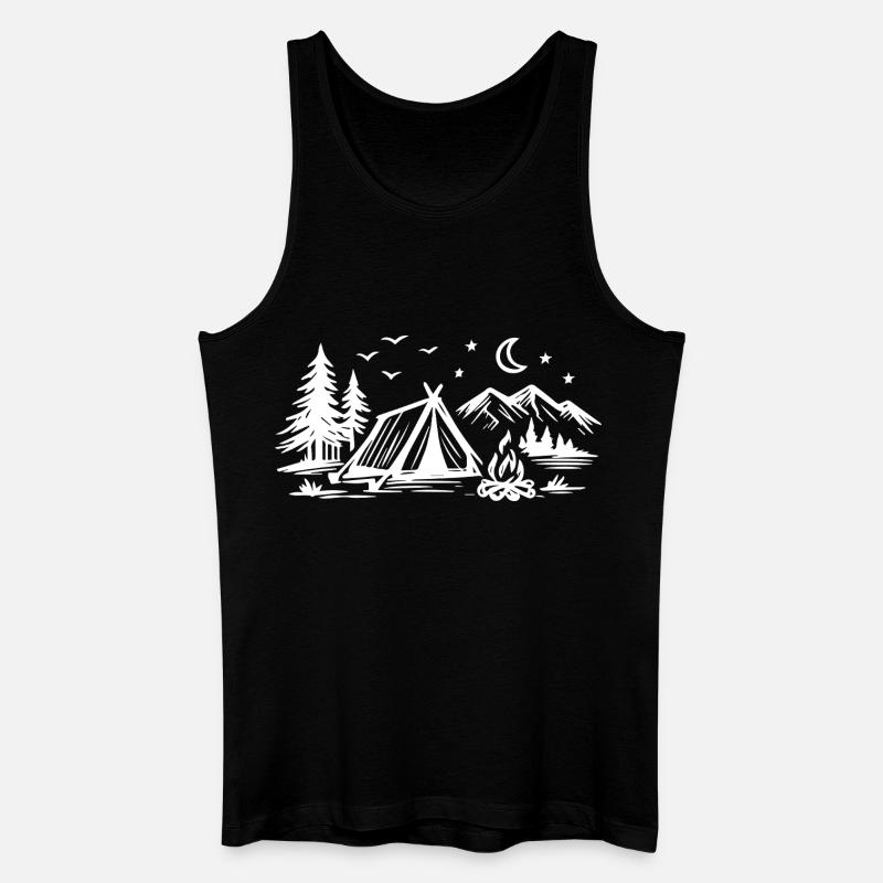 Camping Zelt - Männer Bio Tank Top - Schwarz