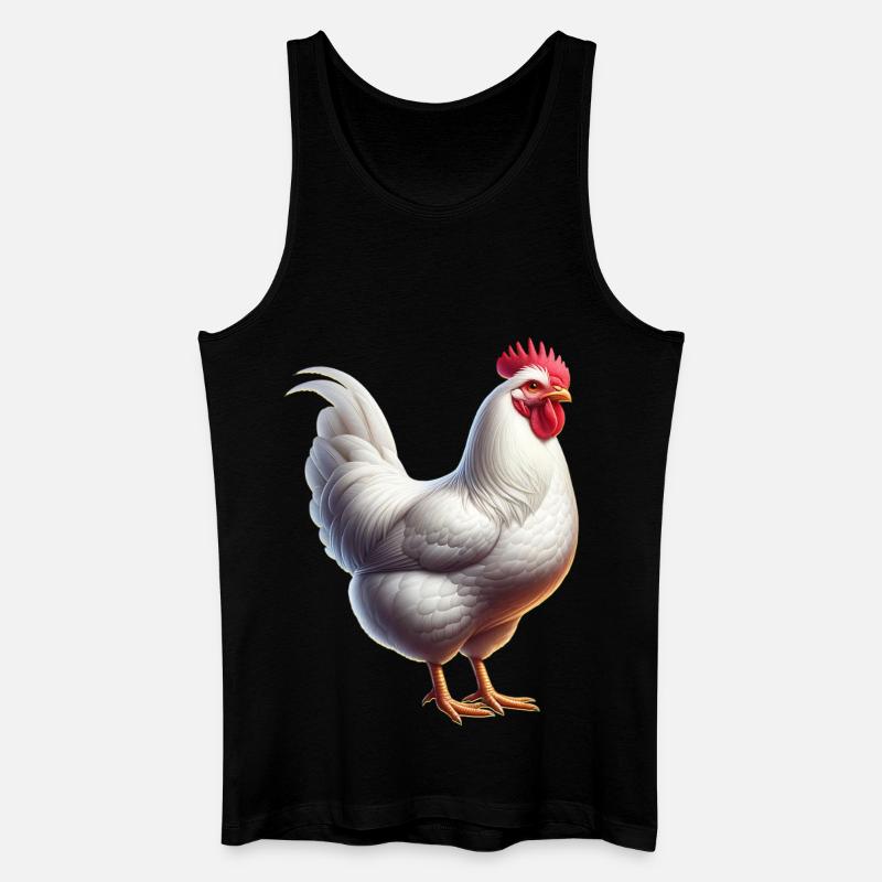 Leghorn Hühner - Männer Bio Tank Top - Schwarz