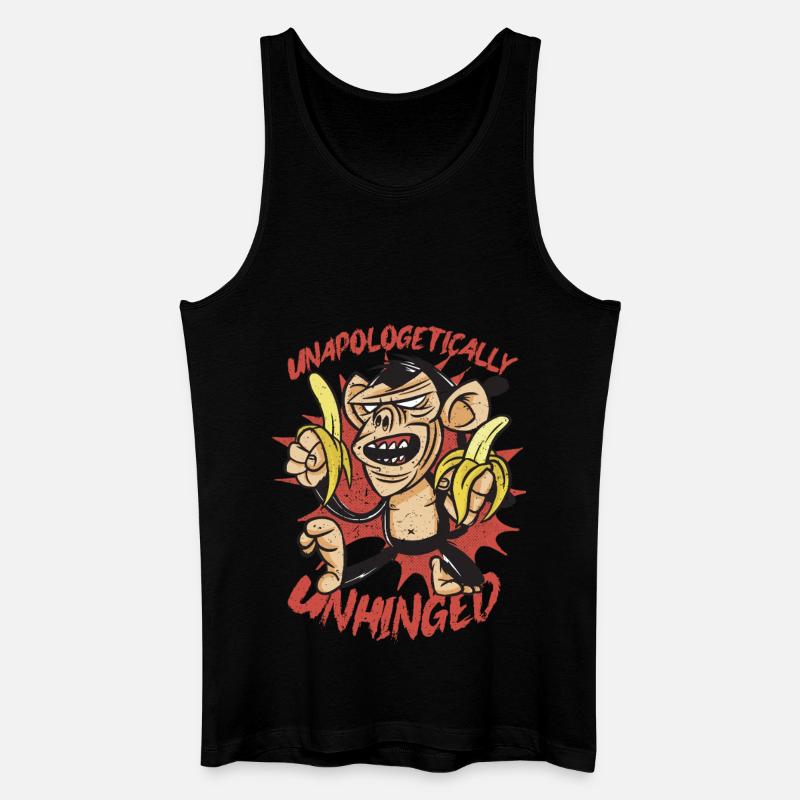 Monkey Day Day Unapologetically Unhinged - Men’s Organic Tank Top - black