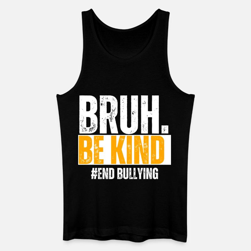 Be Kind Gegen Mobbing - Männer Bio Tank Top - Schwarz