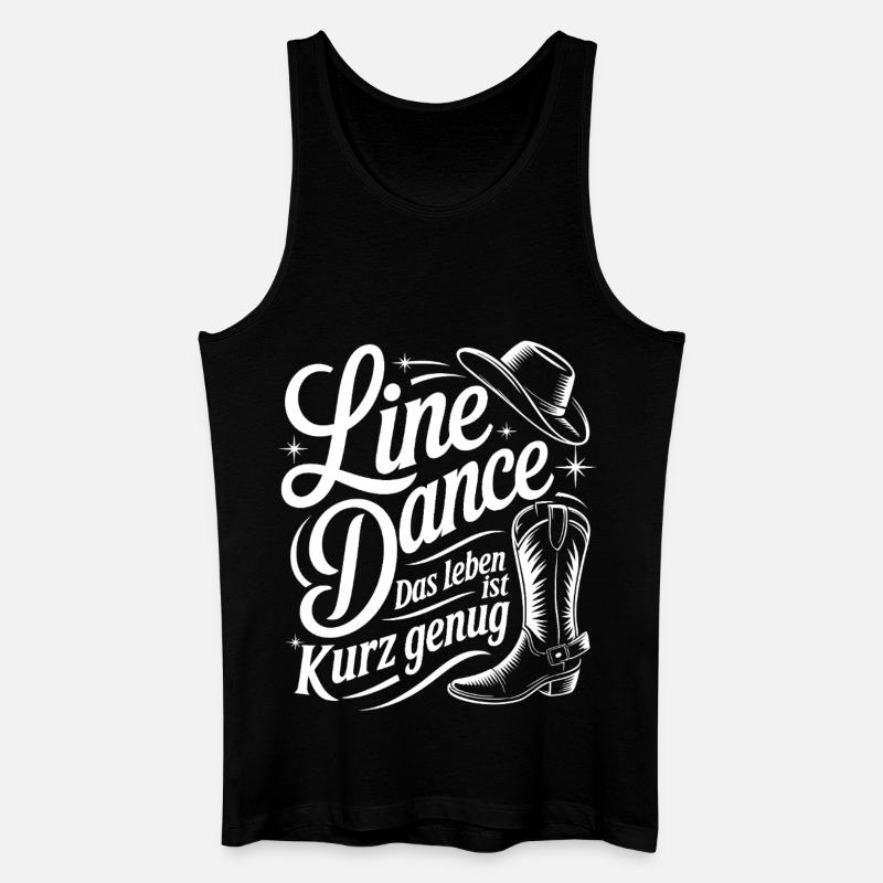Line Dance Westernflair - Männer Bio Tank Top - Schwarz