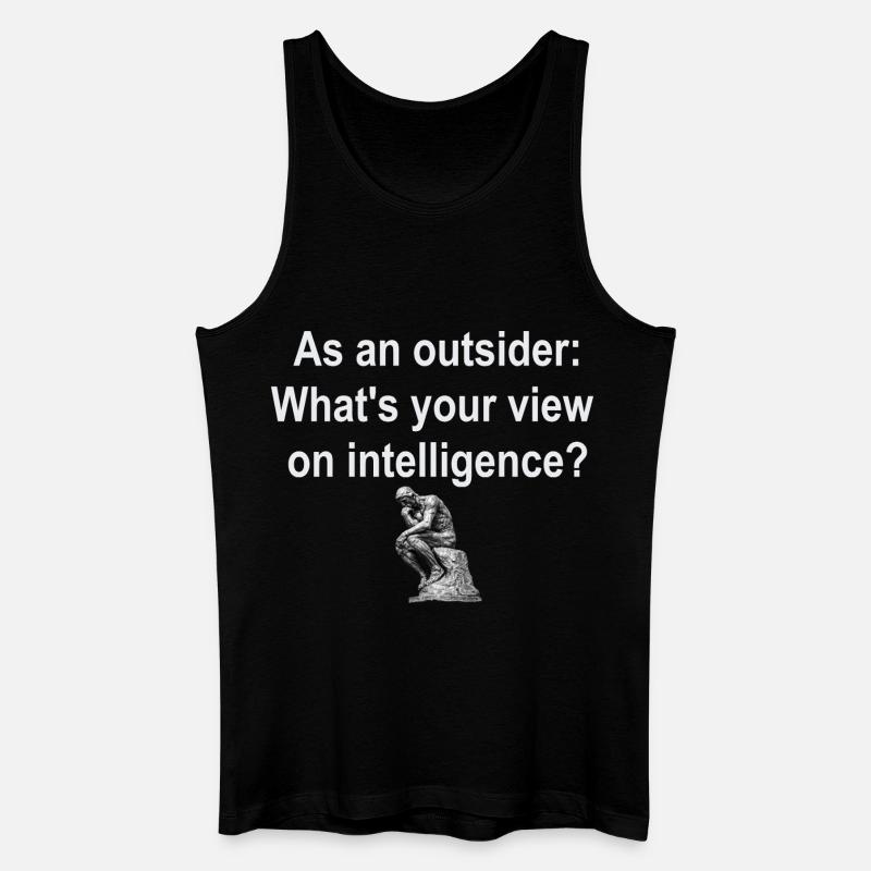 Outsider on Intelligence - Men’s Organic Tank Top - black