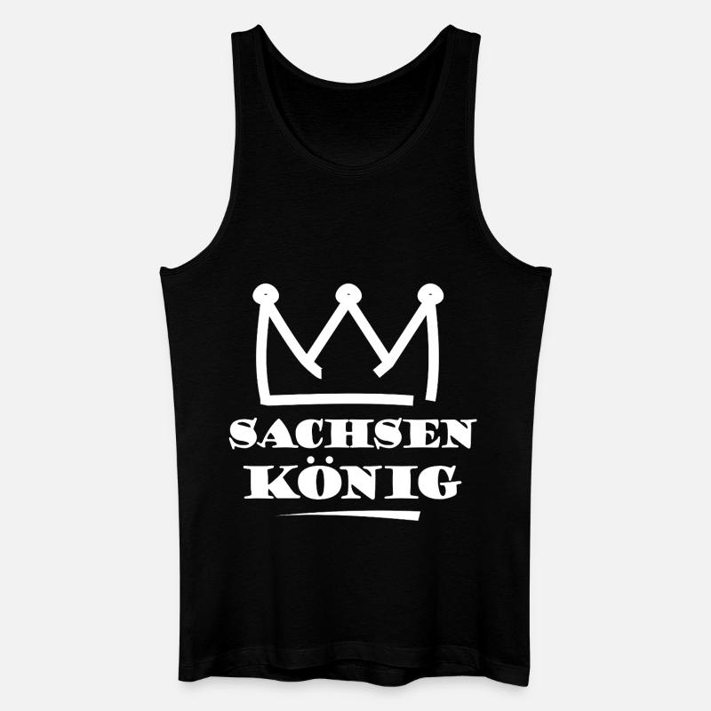Sachsen König Krone Logo - Männer Bio Tank Top - Schwarz