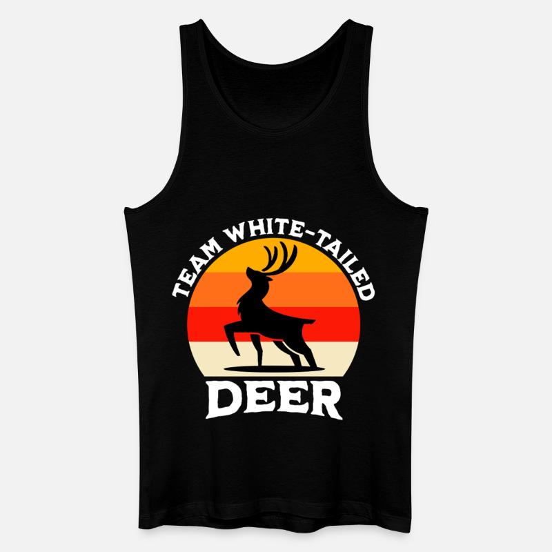 Team Weisswedelhirsch - Männer Bio Tank Top - Schwarz