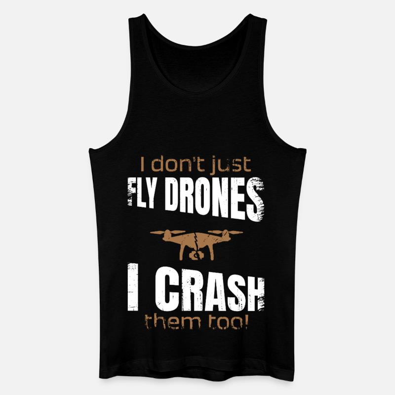 Pilote de drone volant drones Fpv - Débardeur bio Homme - noir