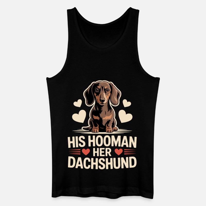 Dackel Hooman - Männer Bio Tank Top - Schwarz