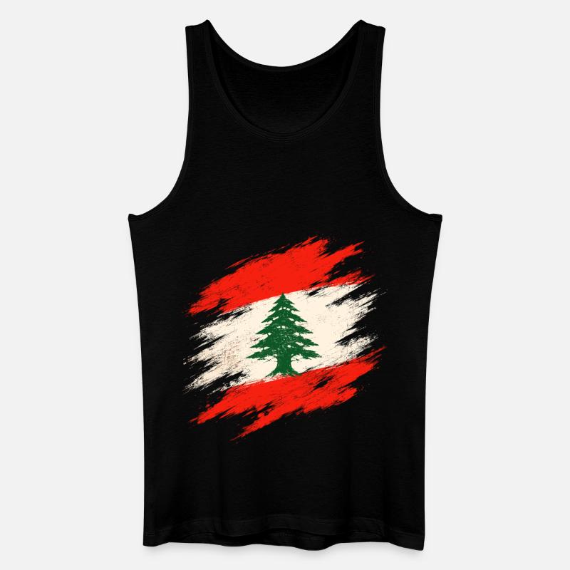 Libanon Libanese - Männer Bio Tank Top - Schwarz