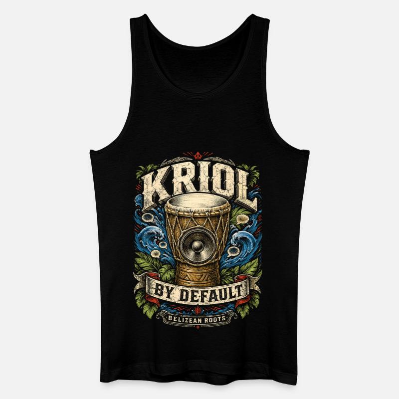 Belize Belizische Wurzeln Kriol By Default - Männer Bio Tank Top - Schwarz