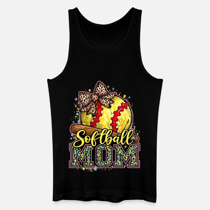 Softball-Mama: Trendige Mama-Softball-Geschenk - Männer Bio Tank Top - Schwarz