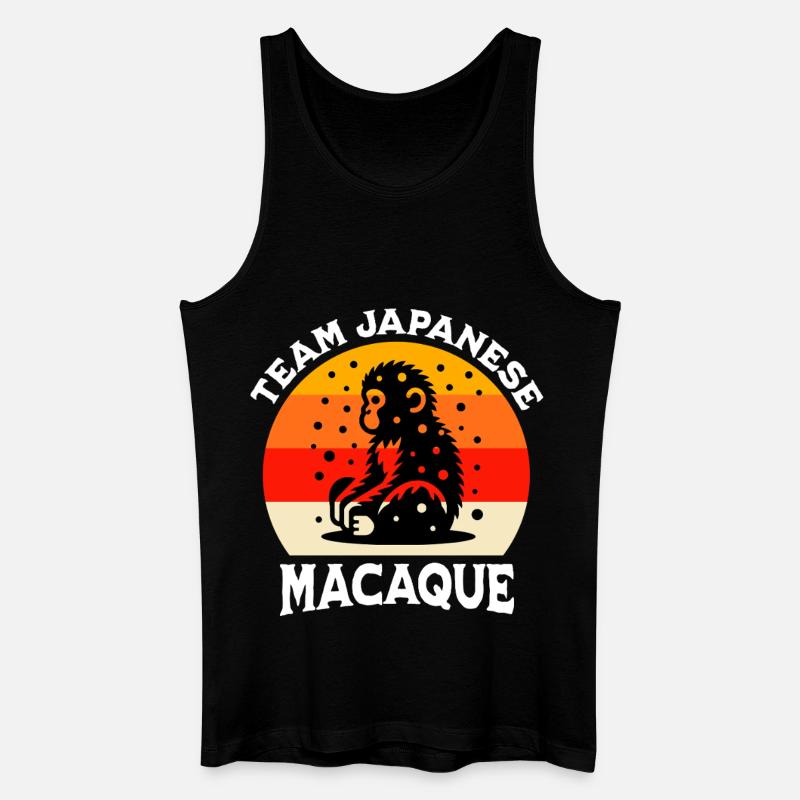 Équipe macaque japonais - Débardeur bio Homme - noir
