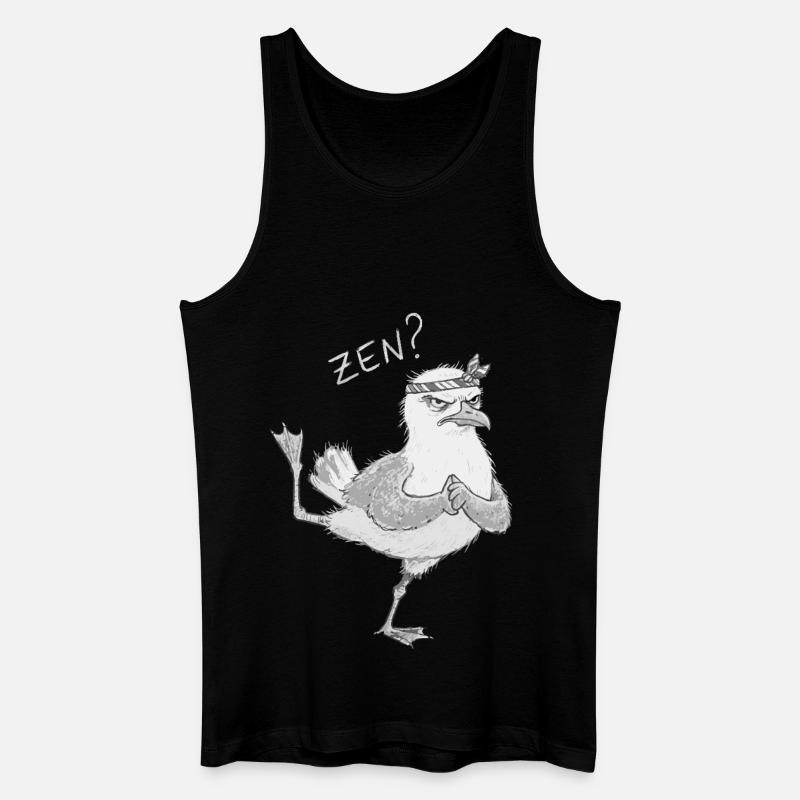Yoga Möwe Zen Meditation - Männer Bio Tank Top - Schwarz