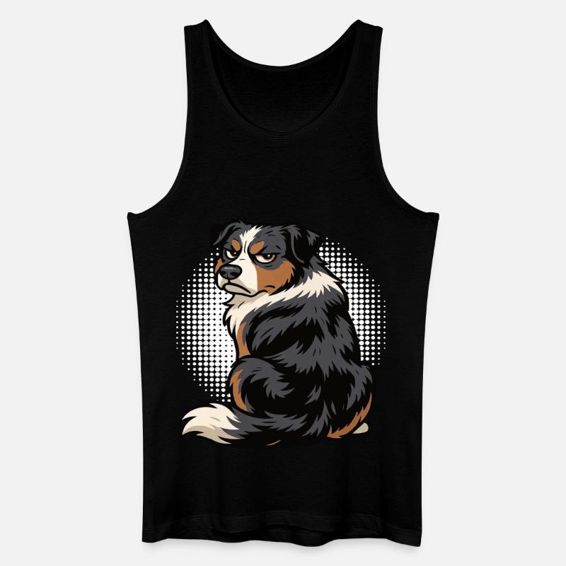 Australian Shepherd Aussie Aussiebesitzer Aussies - Männer Bio Tank Top - Schwarz