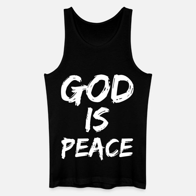 god is peace - Men’s Organic Tank Top - black