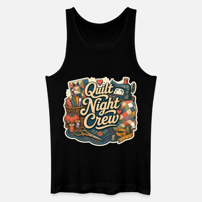 Quilt Night Crew - Männer Bio Tank Top - Schwarz